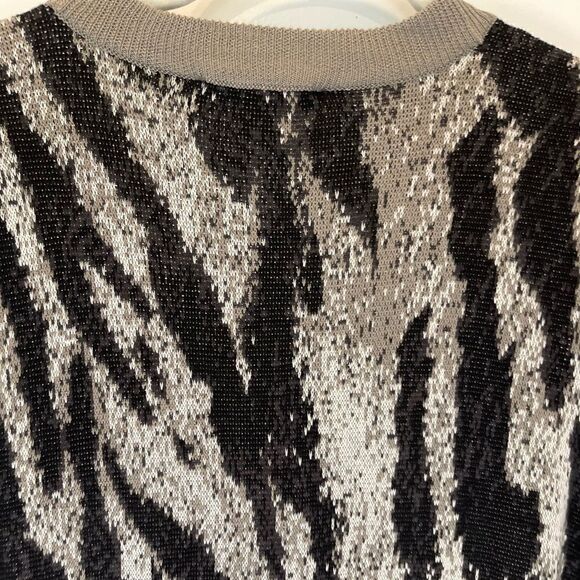NEW Lisa Rinna Collection Zebra Prints Pockets Buttons Front Cardigan.Size XS - Picture 8 of 12